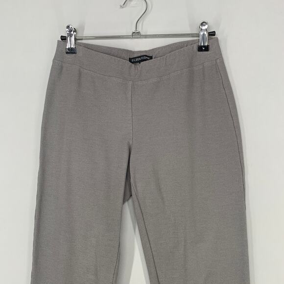 Eileen Fisher Pants Women Petite XXS Gray Pull On Stretch Crepe Straight 23.5 - Picture 2 of 9